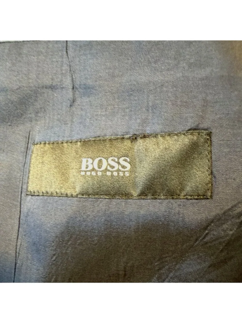 BOSS Hugo Boss The Grand Central Men’s 42S Blue Micro Check Blazer Union Made